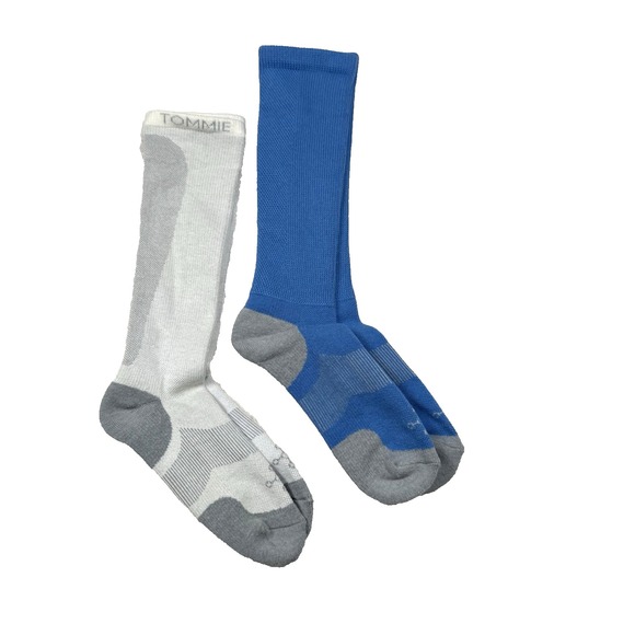 TOMMIE COPPER 2-PR OTC COPPER INFUSED COMPRESSION SOCKS (FIT 7-9.5 SHOES) - Picture 1 of 5